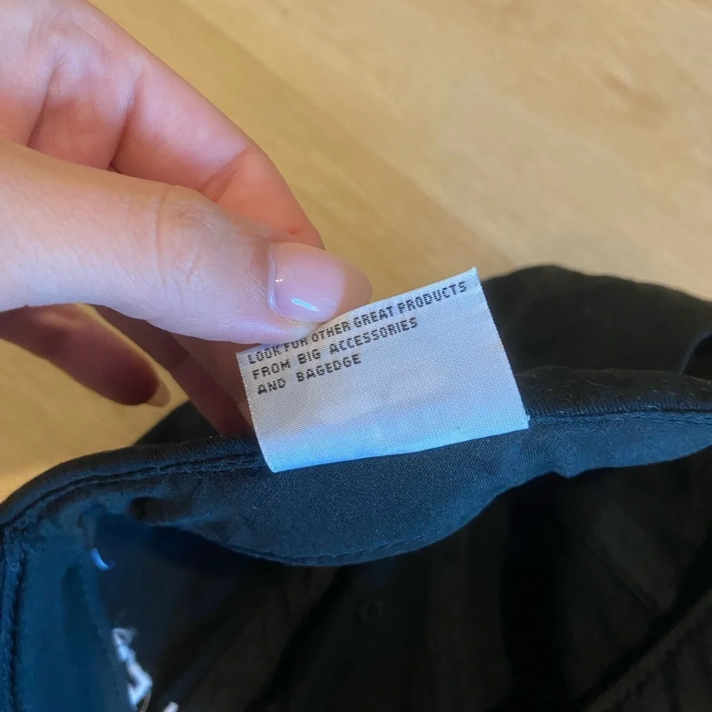 Athleta x Big Black and White cotton embroidered baseball cap OS - Picture 4 of 4